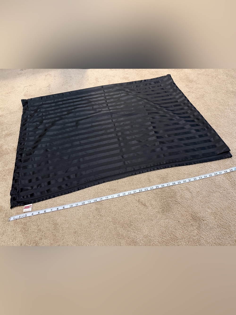 Classic Black Sheer Stripe Tablecloth
